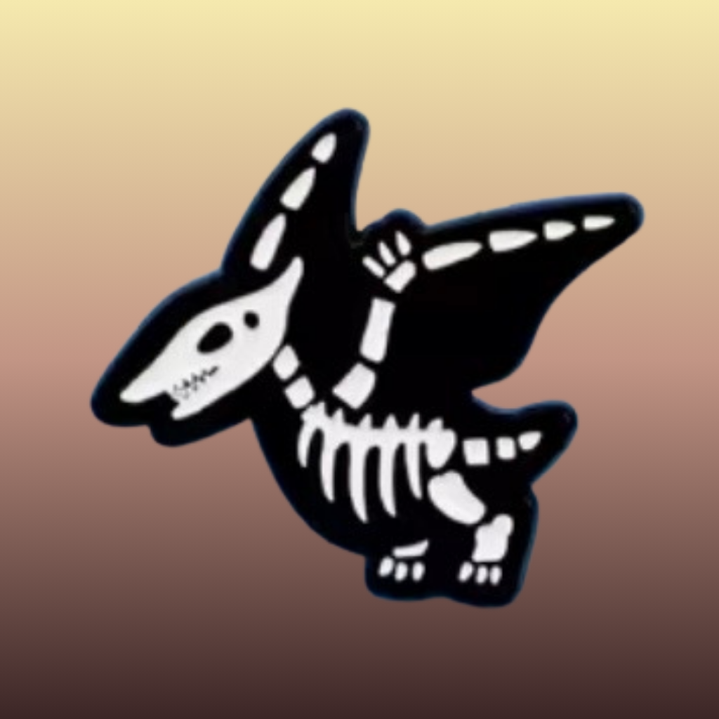 Pterodactyl Dinosaur Bones enamel needle minder