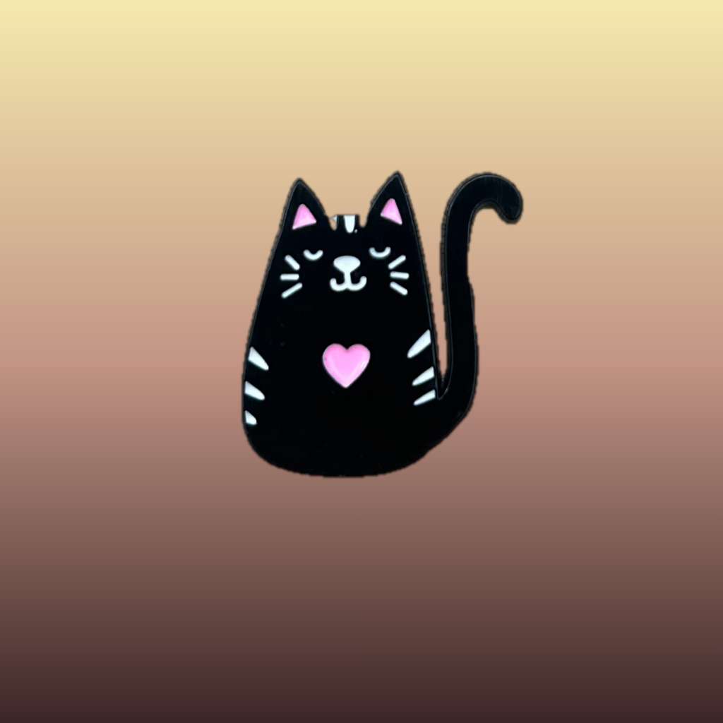 Black Cat enamel needle minder