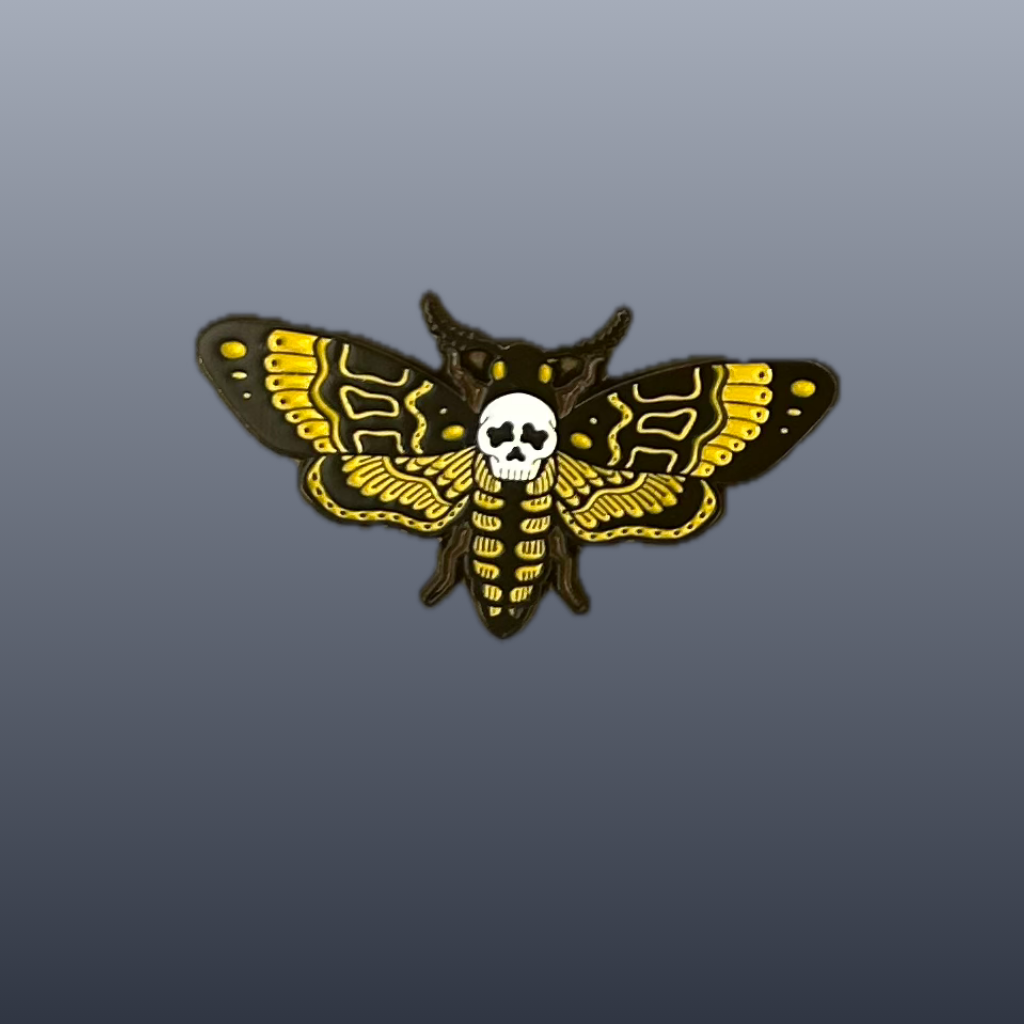 Death Moth enamel needle minder