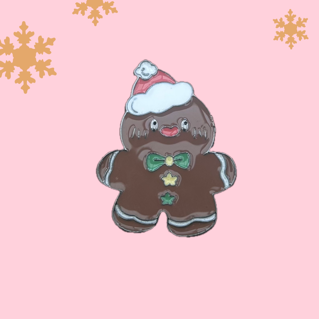 Gingerbread Man enamel needle minder