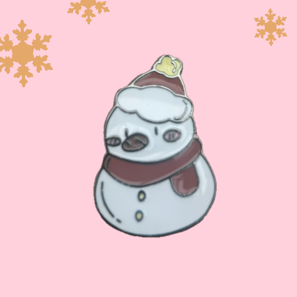 Snowman enamel needle minder