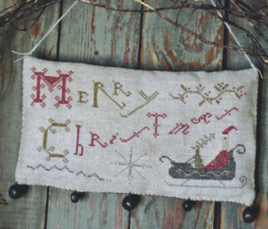 Merry Christmas Hanging Sampler