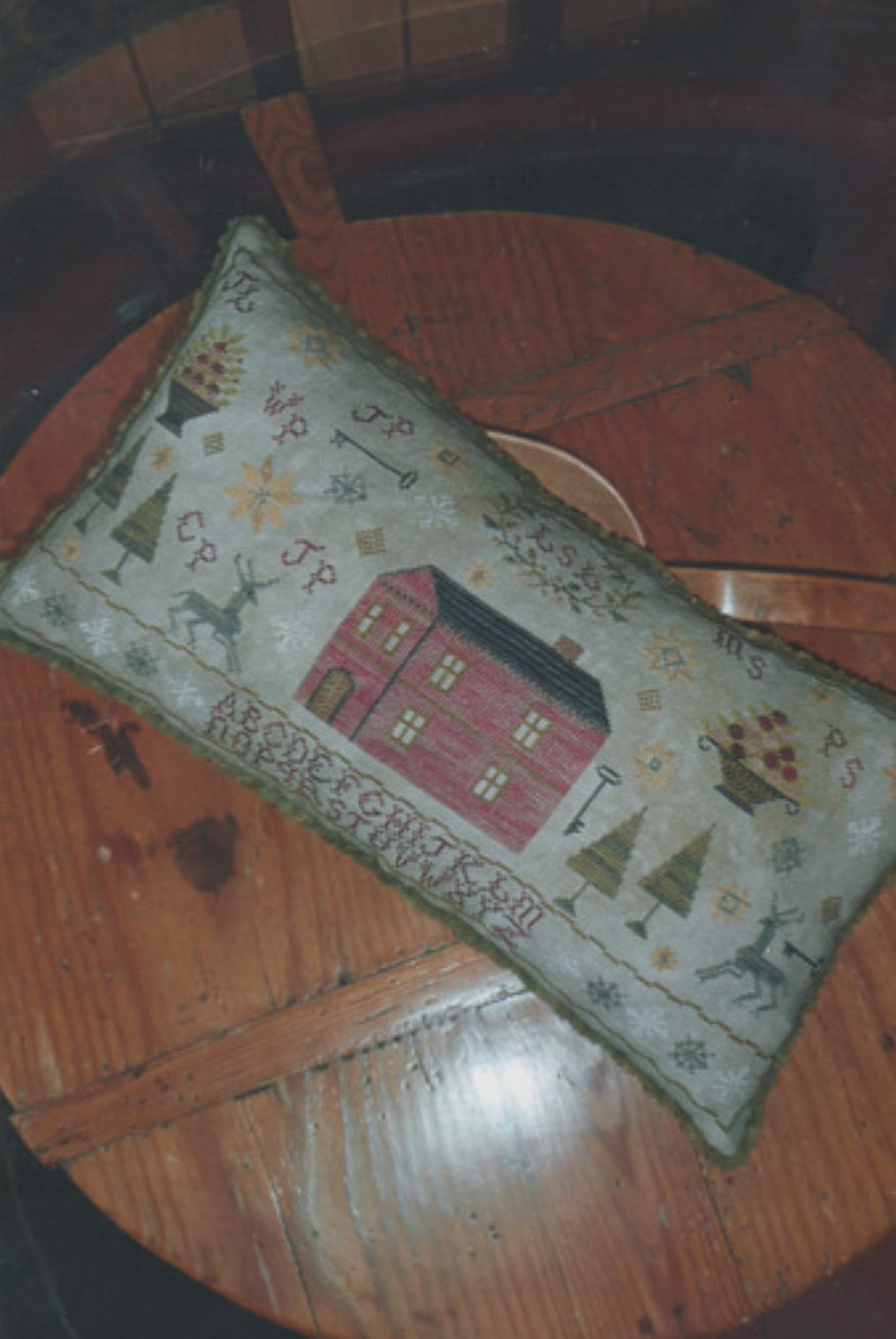 Home for Christmas Sampler Pillow
