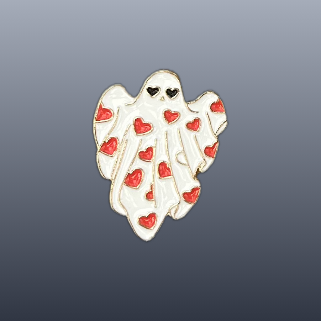 Heart Ghost enamel needle minder