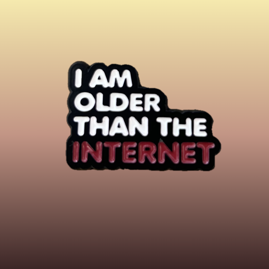 I Am Older Than The Internet enamel needle minder