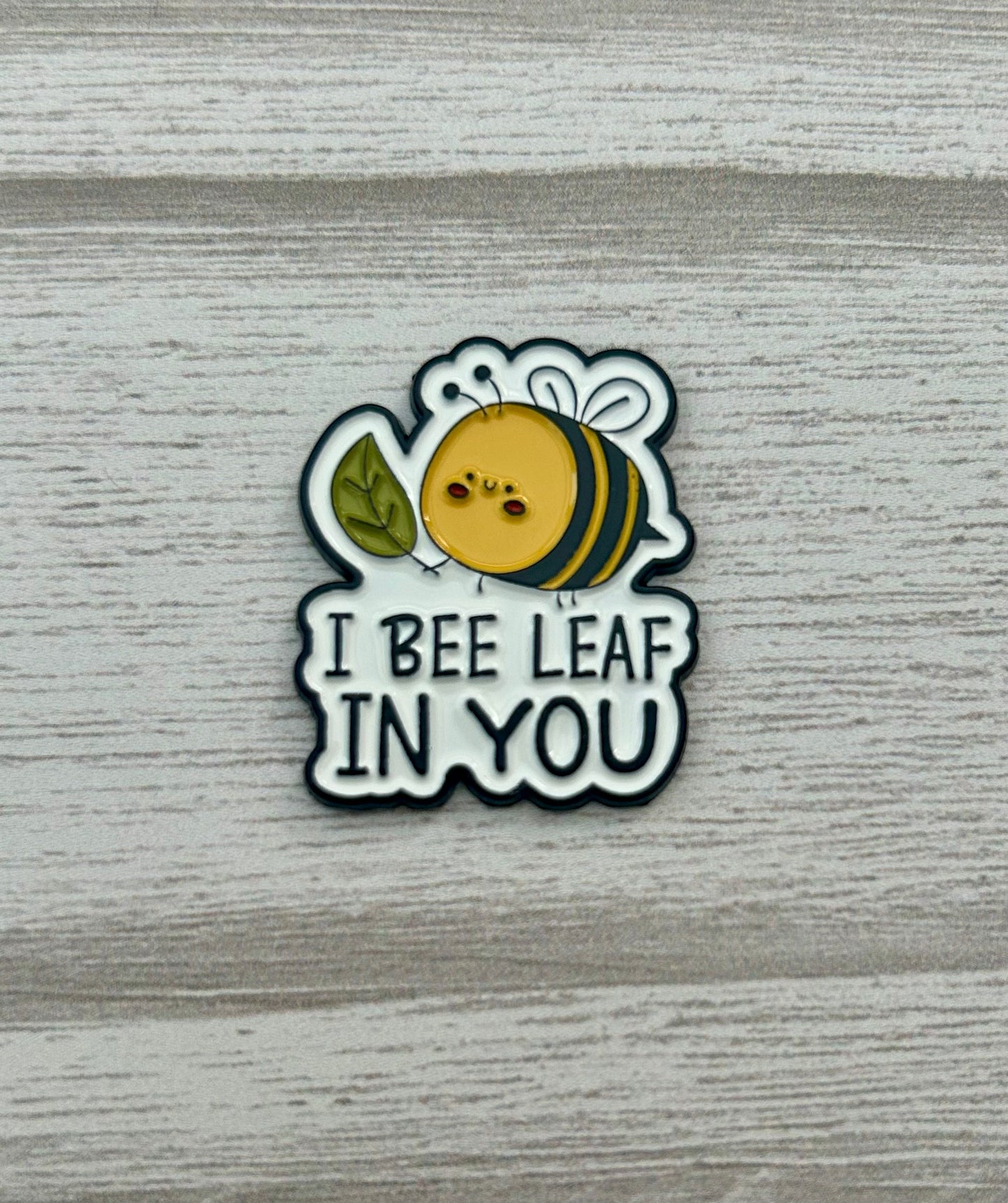 I Bee Leaf in You enamel needle minder