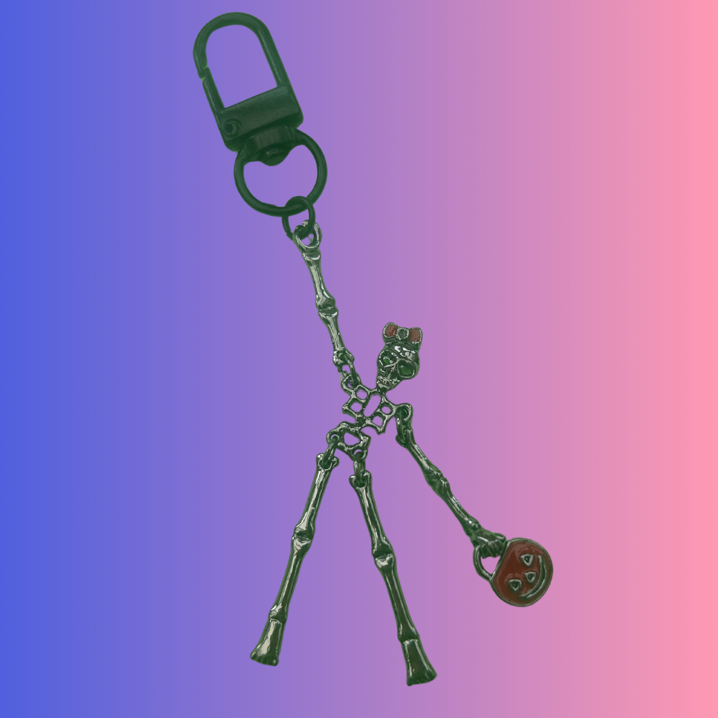 Skeleton scissor fob