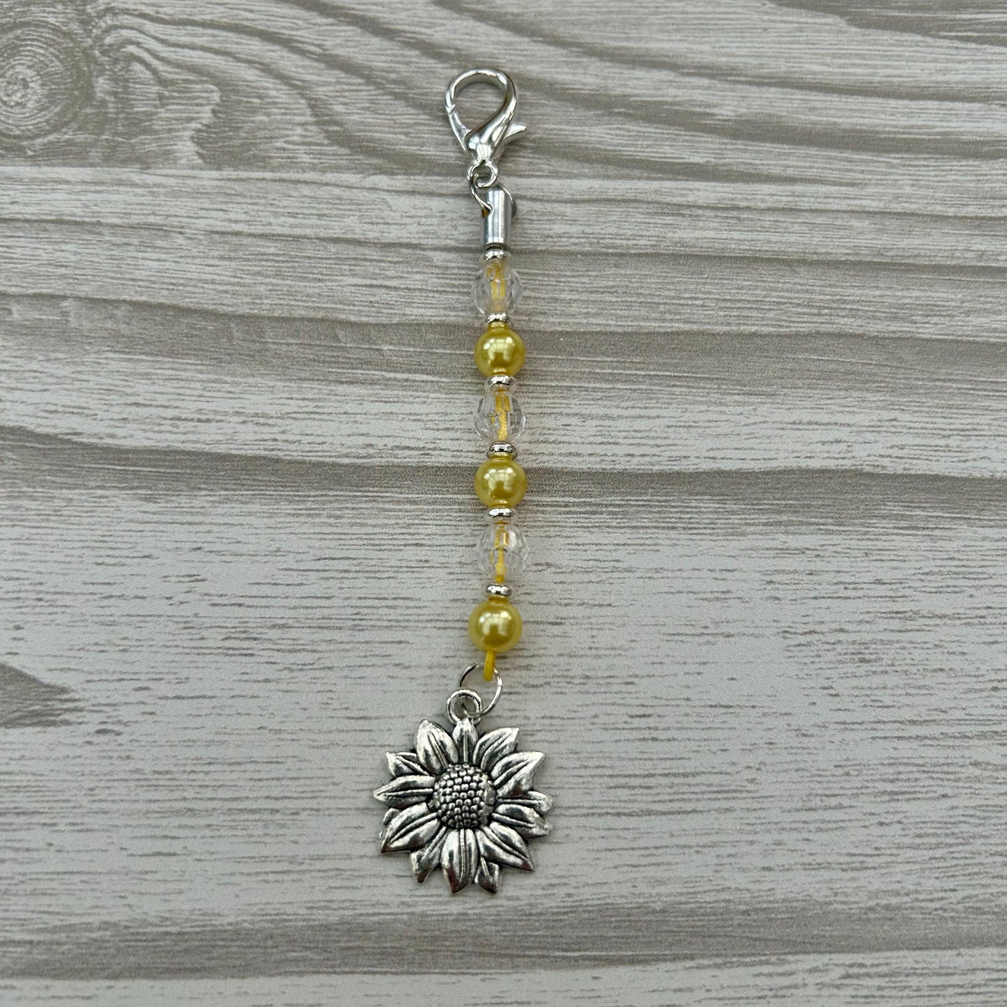 Sunflower scissor fob