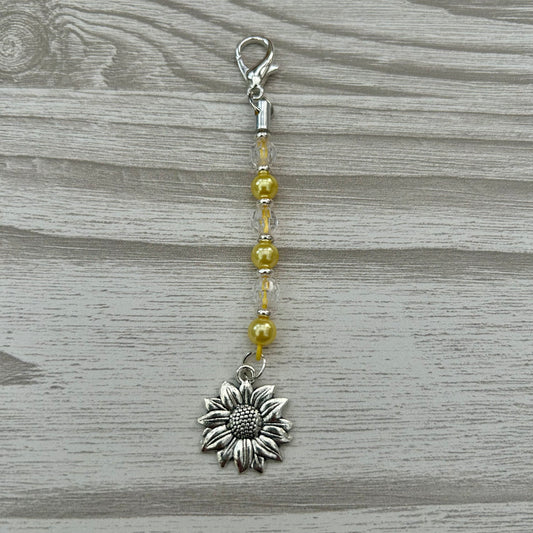 Sunflower scissor fob