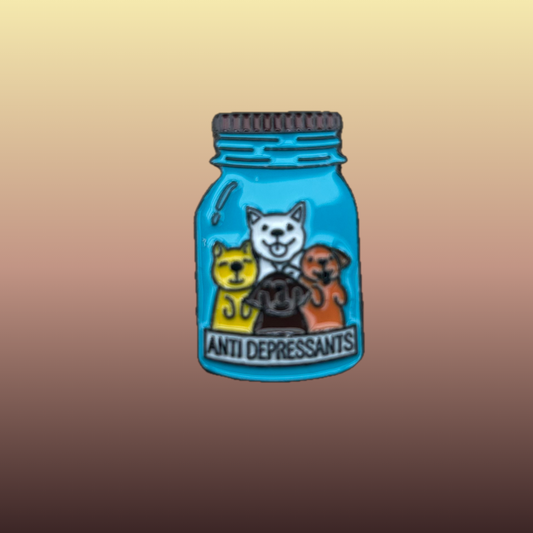 Anti Depressants - Dogs - enamel needle minder