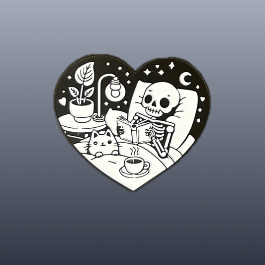 Bedtime Reading enamel needle minder
