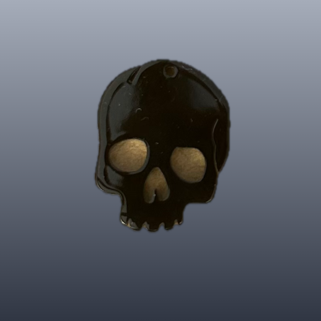 Black Skull acrylic needle minder