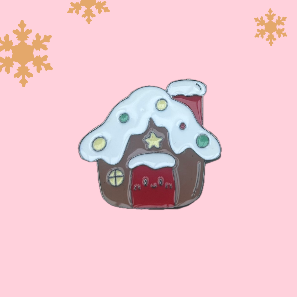 Gingerbread House enamel needle minder