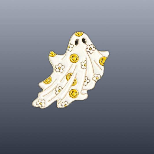 Happy Face Ghost enamel needle minder