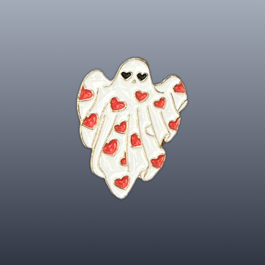 Heart Ghost enamel needle minder