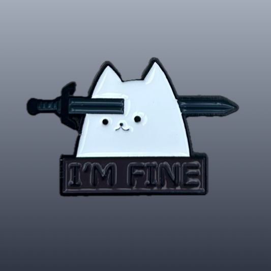 I'm Fine enamel needle minder