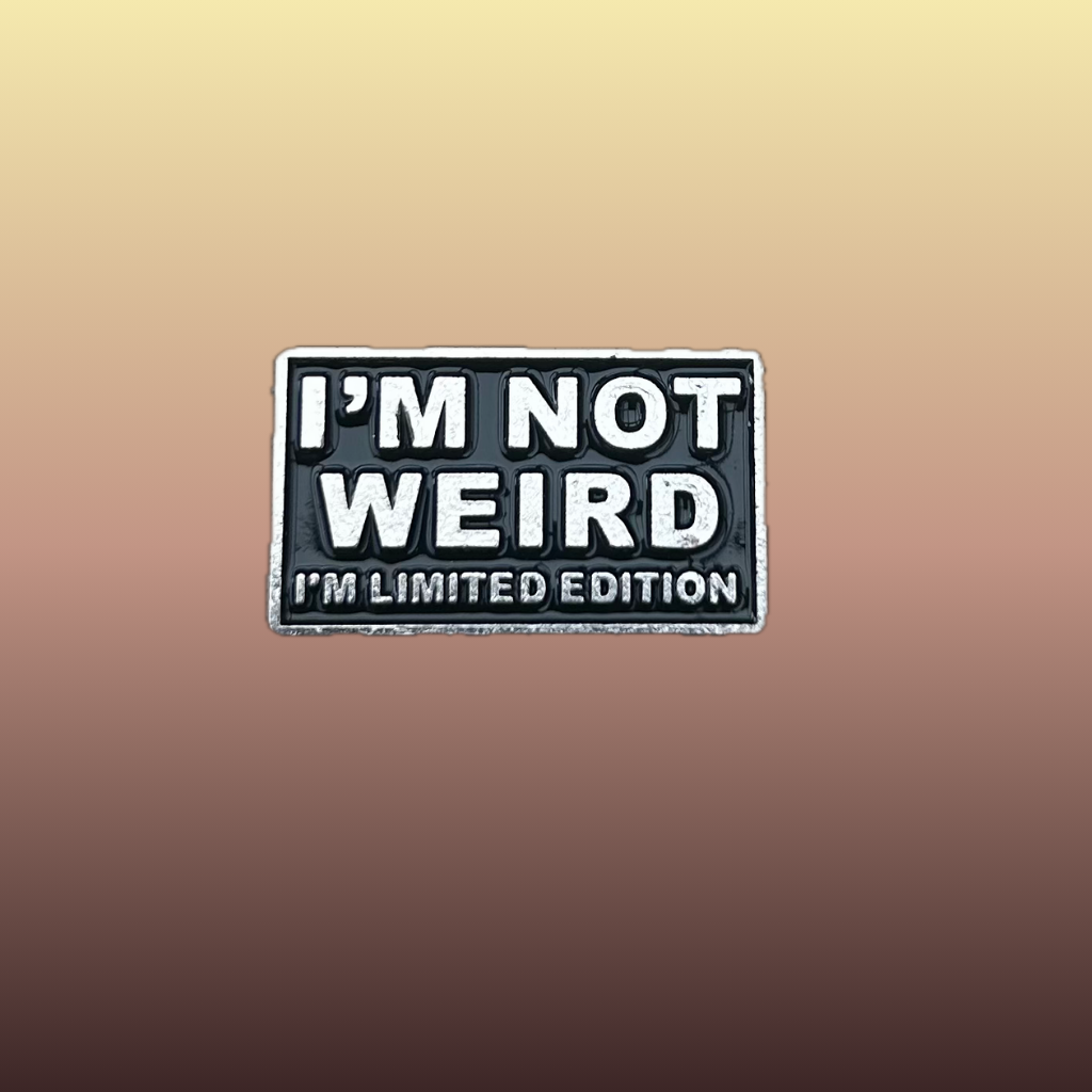 I'm Not Weird enamel needle minder