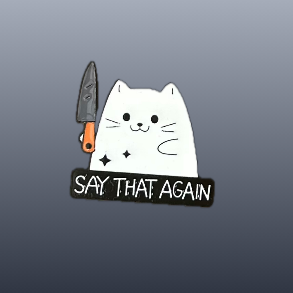 Say That Again enamel needle minder