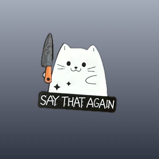Say That Again enamel needle minder