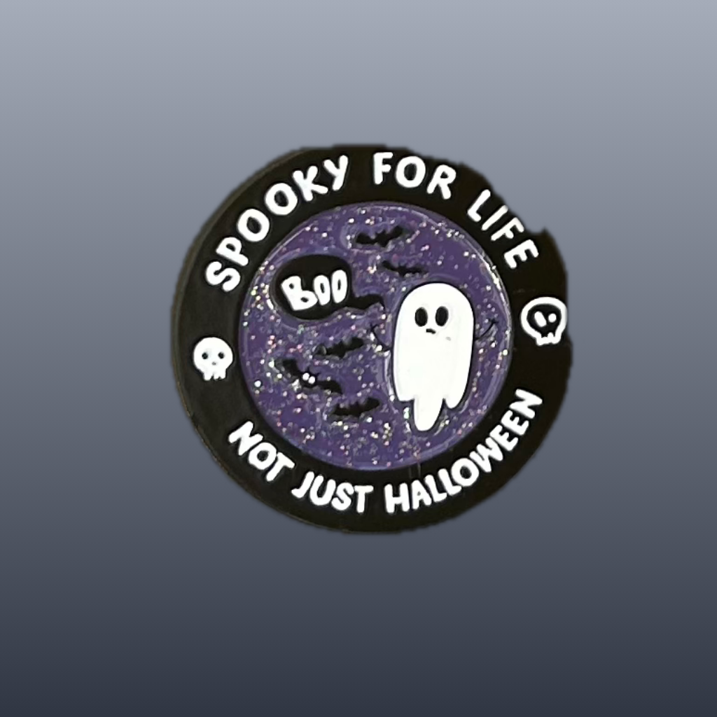 Spooky For Life enamel needle minder