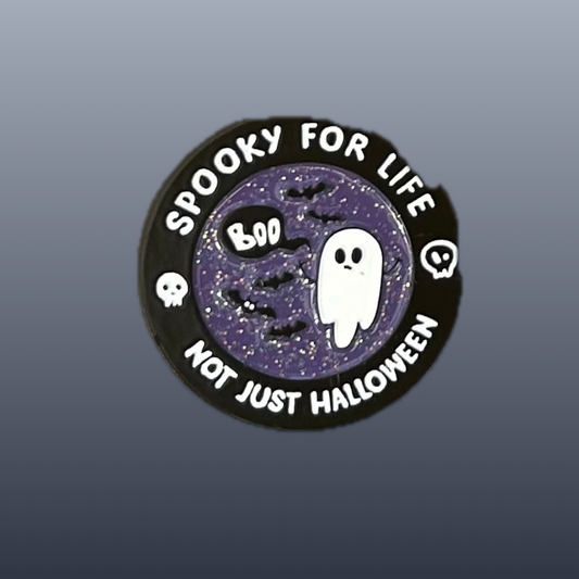 Spooky For Life enamel needle minder