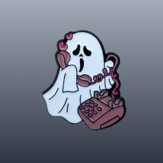Telephone Ghost enamel needle minder