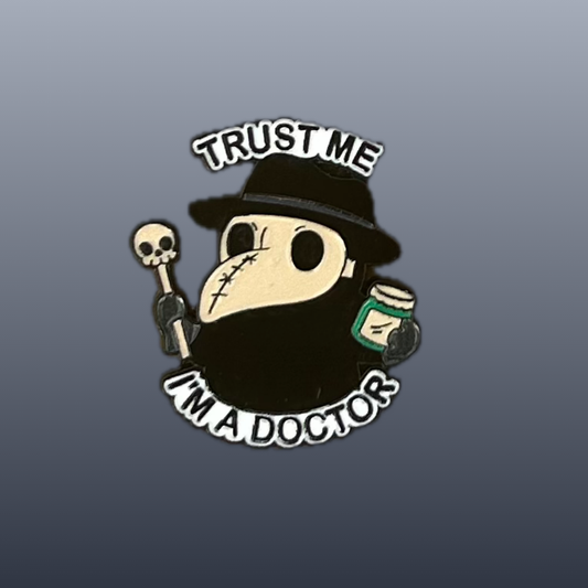 Plague Doctor enamel needle minder