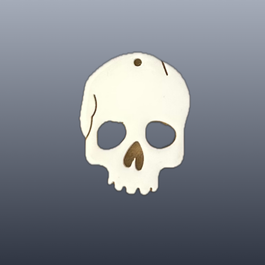 White Skull acrylic needle minder